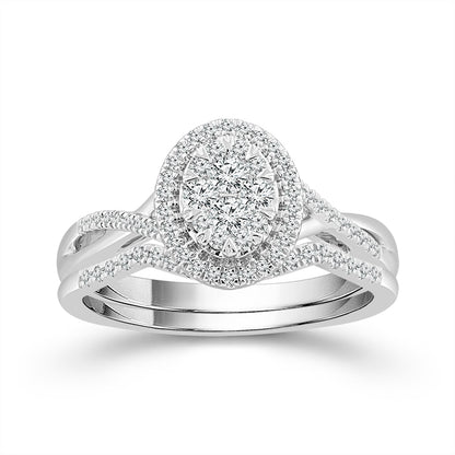 Diamond Bridal Set 0.4 ct tw 10k White Gold