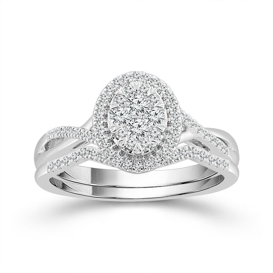 Diamond Bridal Set 0.4 ct tw 10k White Gold