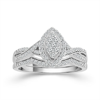 Diamond Bridal Set 0.4 ct tw 10k White Gold