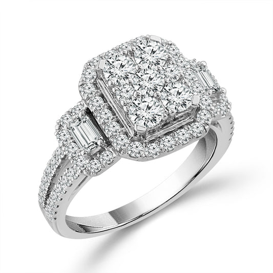 Diamond Engagement Ring 1.25 ct tw 14k White Gold
