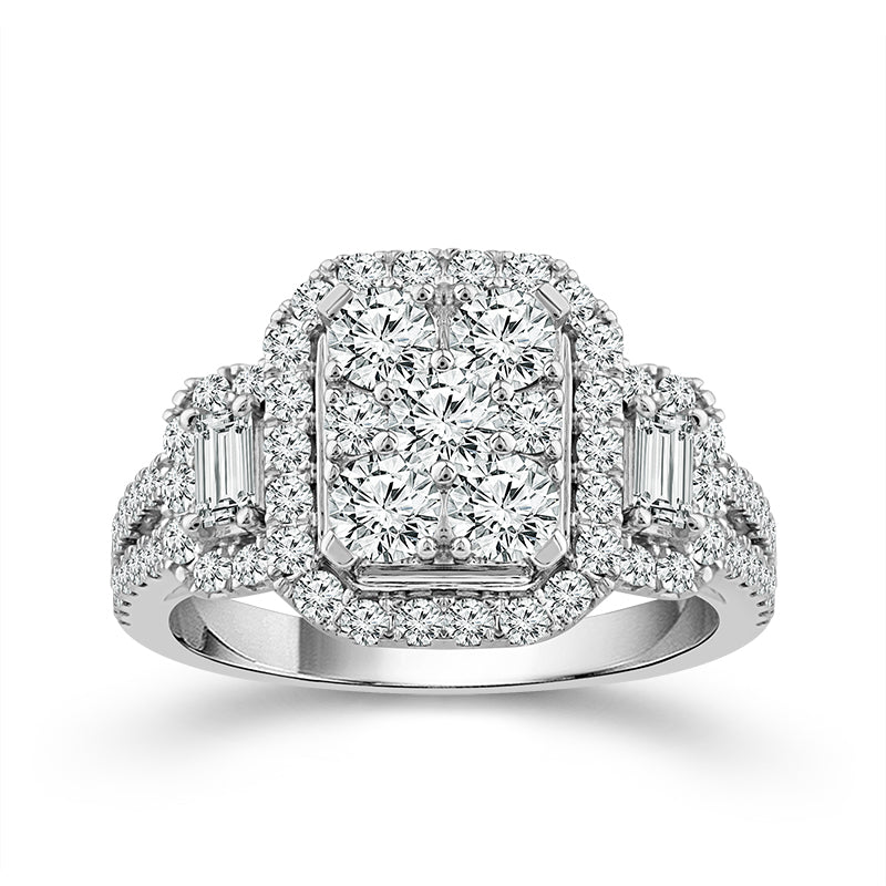 Diamond Engagement Ring 1.25 ct tw 14k White Gold