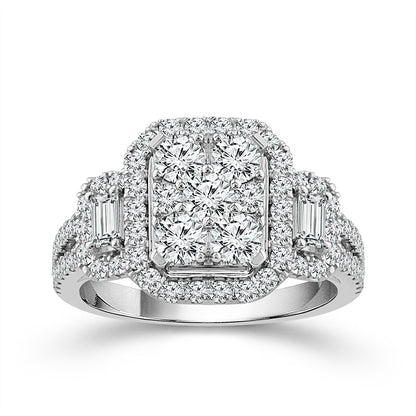 Diamond Engagement Ring 1.25 ct tw 14k White Gold