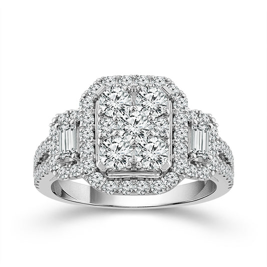 Diamond Engagement Ring 1.25 ct tw 14k White Gold