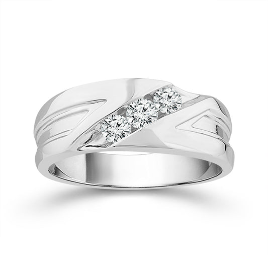 Diamond Mens Ring 0.5 ct tw 10k White Gold