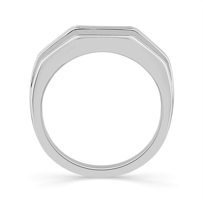 Diamond Mens Ring 1 ct tw 10k White Gold