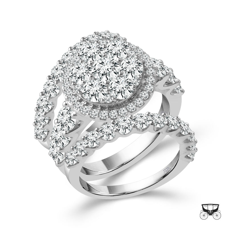Diamond Bridal Set 2 ct tw 14k White Gold