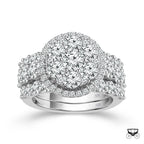 Diamond Bridal Set 2 ct tw 14k White Gold