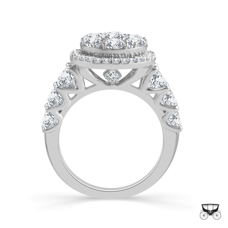 Diamond Bridal Set 2 ct tw 14k White Gold