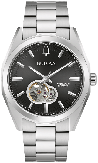 Black Dial Stainless Steel Bracelet Surveyor 96A270