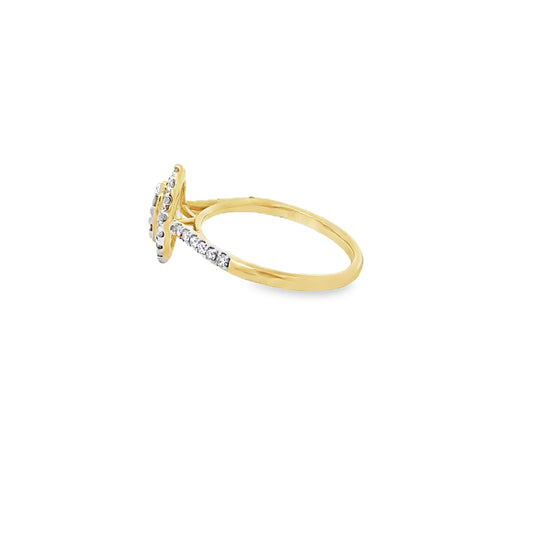 0.50Ct 14K Yellow Gold Diamond Engagement Ring Size 7 1.6Dwt