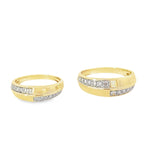 10K Yellow Gold Diamond Trio Set Size 7&10 6.1Dwt