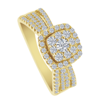 0.50Ctw 10K Yellow Gold Diamond Engagement Ring Size 7 2.3Dwt