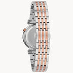 Bulova Ladies Regatta Watch (98L265) Two Tone (Rose) Black Dial