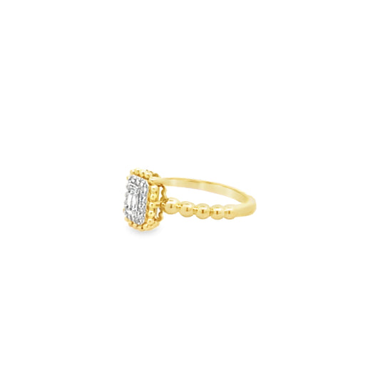 0.10Ctw 14K Yellow Gold Lds Diamond Fashion Ring Size 7 1.6Dwt