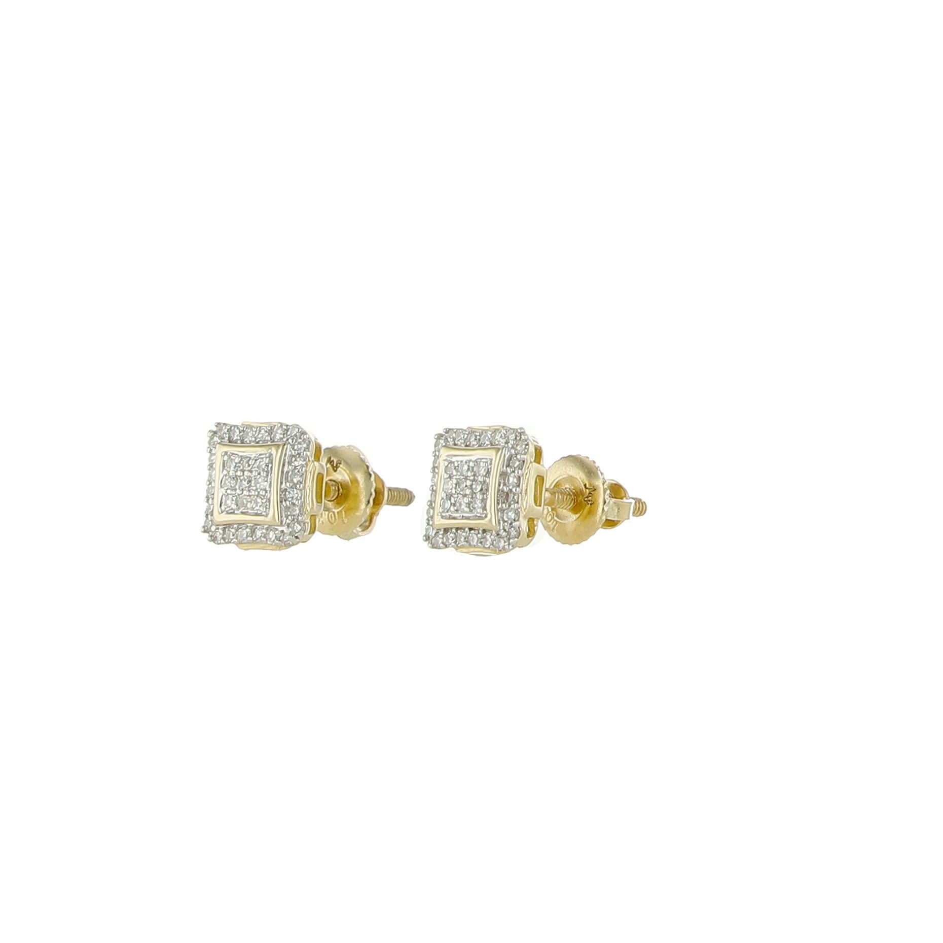0.15Ctw 10K Yellow Gold Diamond Stud Earrings