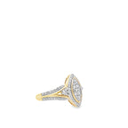 0.50Ct 14K Two Tone Gold Diamond Engagement Ring Size 7 2.1Dwt