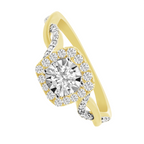 0.35Ctw 10K Yellow Gold Diamond Engagement Ring Size 7 1.4Dwt