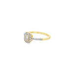 0.33Ctw 14K  Yellow Gold Diamond Lds Engagement Ring Size 7 1.3Dwt