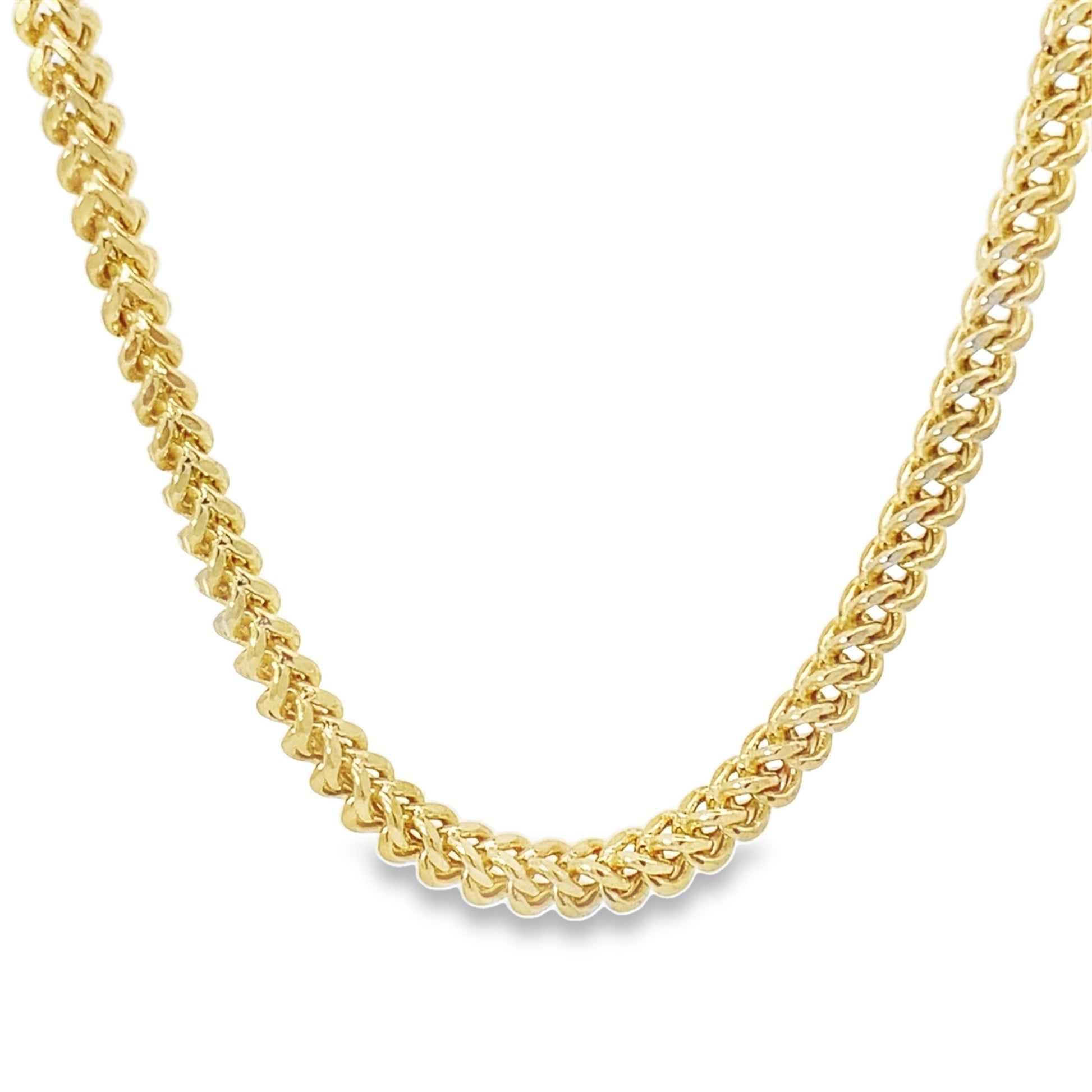 14K Yellow Gold Franco Link Chain 3.5Mm 26In 14.3Dwt