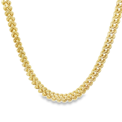 14K Yellow Gold Franco Link Chain 3.5Mm 26In 14.3Dwt