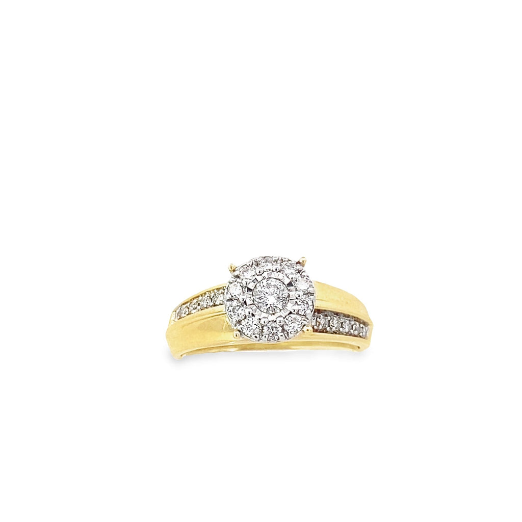 10K Yellow Gold Diamond Trio Set Size 7&10 6.1Dwt