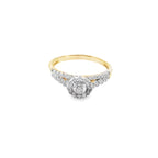 0.50Ctw 14K Yellow Gold Diamond Bridal Set Size 8 2.1Dwt