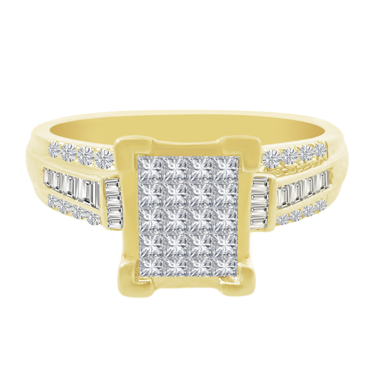 0.50Ctw 10K Yellow Gold Diamond Engagement Ring Size 7 1.9Dwt