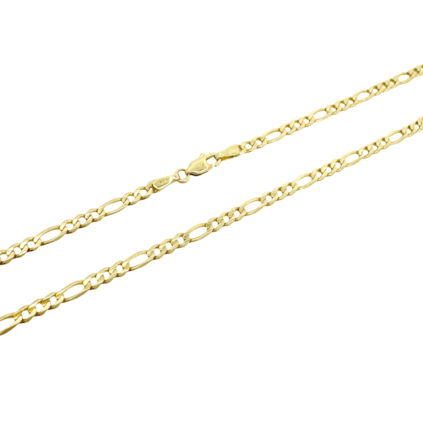 14K Yellow Gold Figaro Link Chain 3Mm 21In 4.8Dwt
