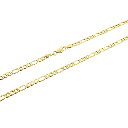 14K Yellow Gold Figaro Link Chain 3Mm 21In 4.8Dwt