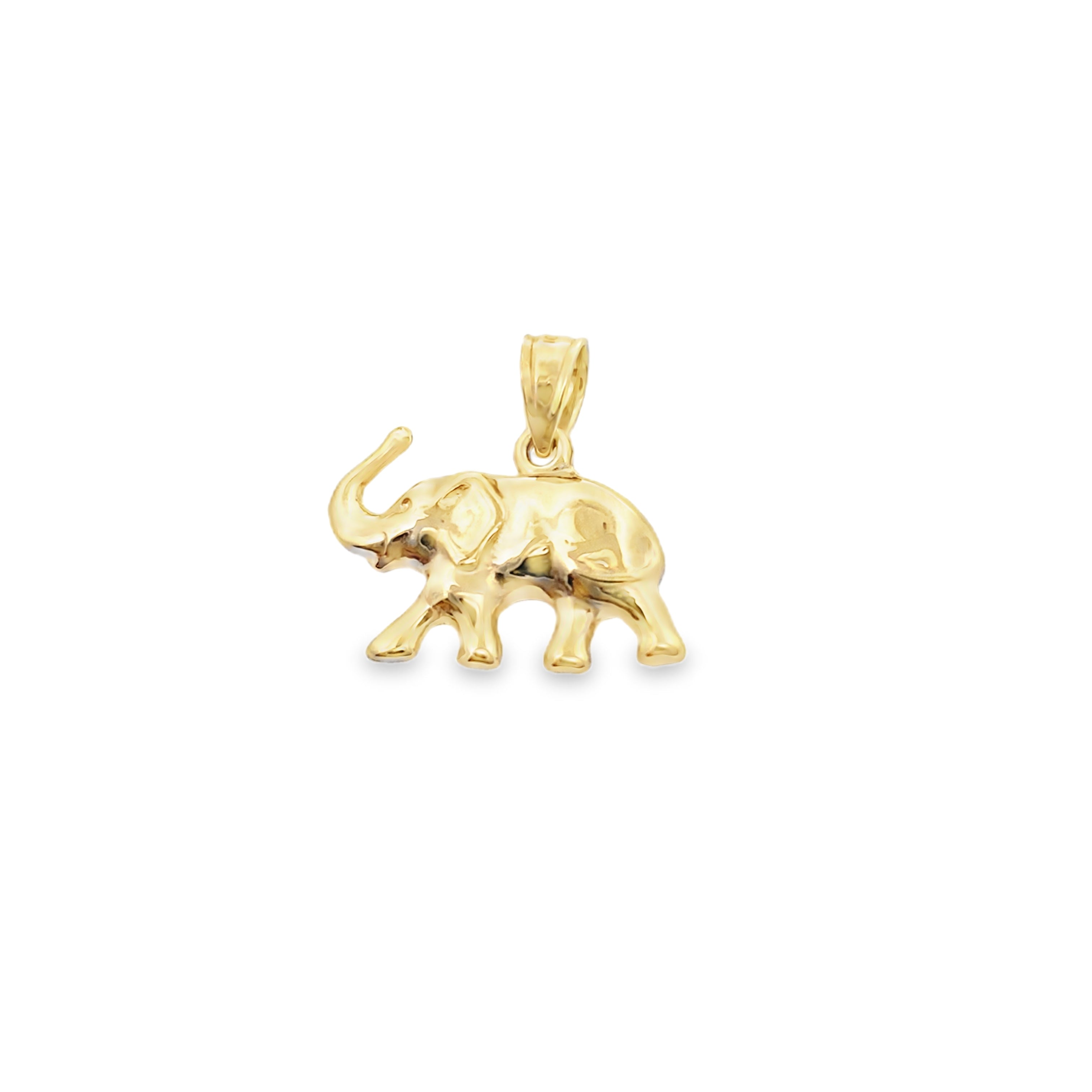 10K Yellow Gold Small Elephant Charm 0.4Dwt