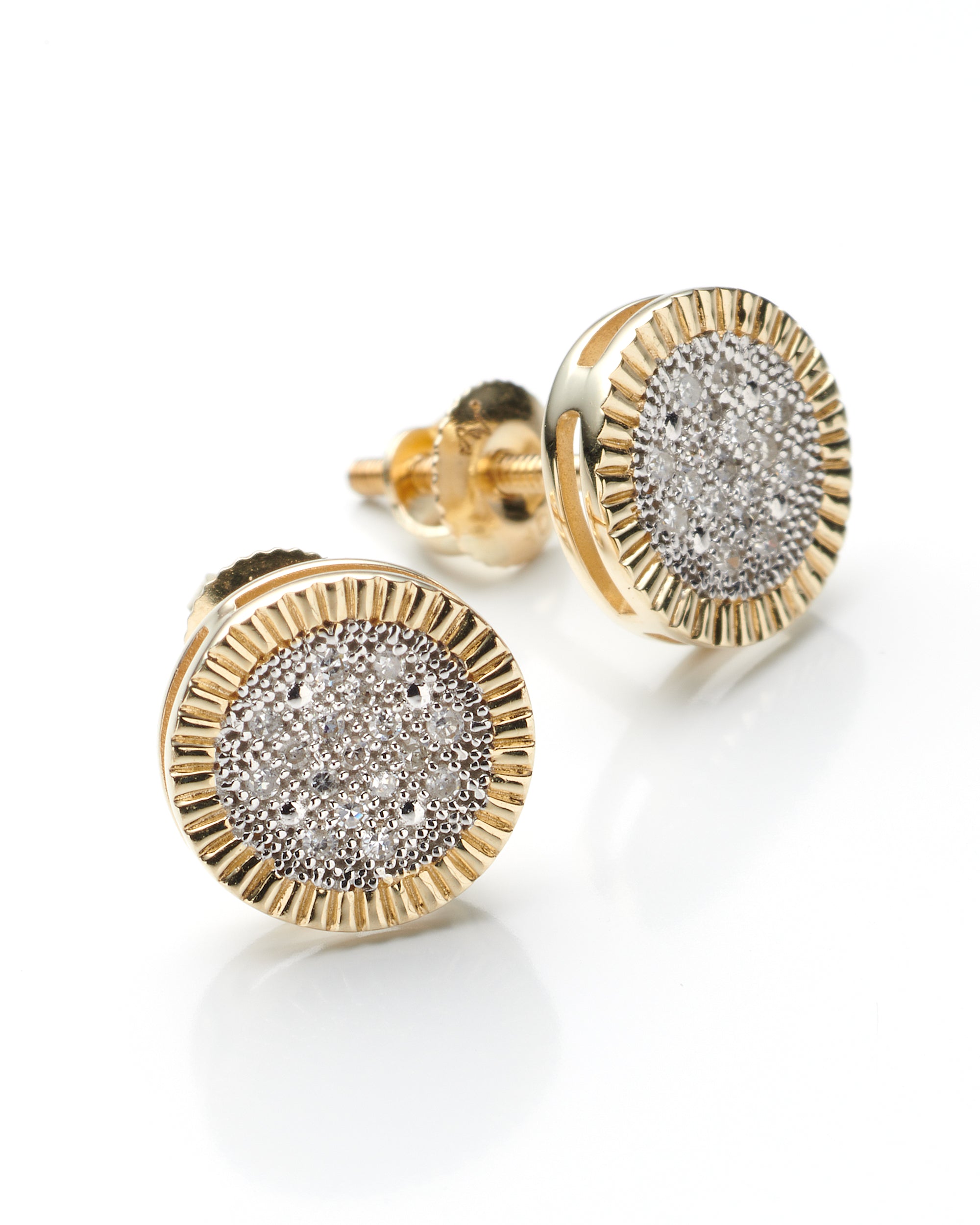 0.10Ctw 10K Yellow Gold Diamond Stud Earrings