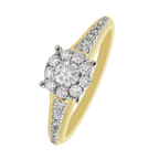 0.37Ct 14K Yellow  Gold Diamond Engagement Rings Size 7 1.7Dwt