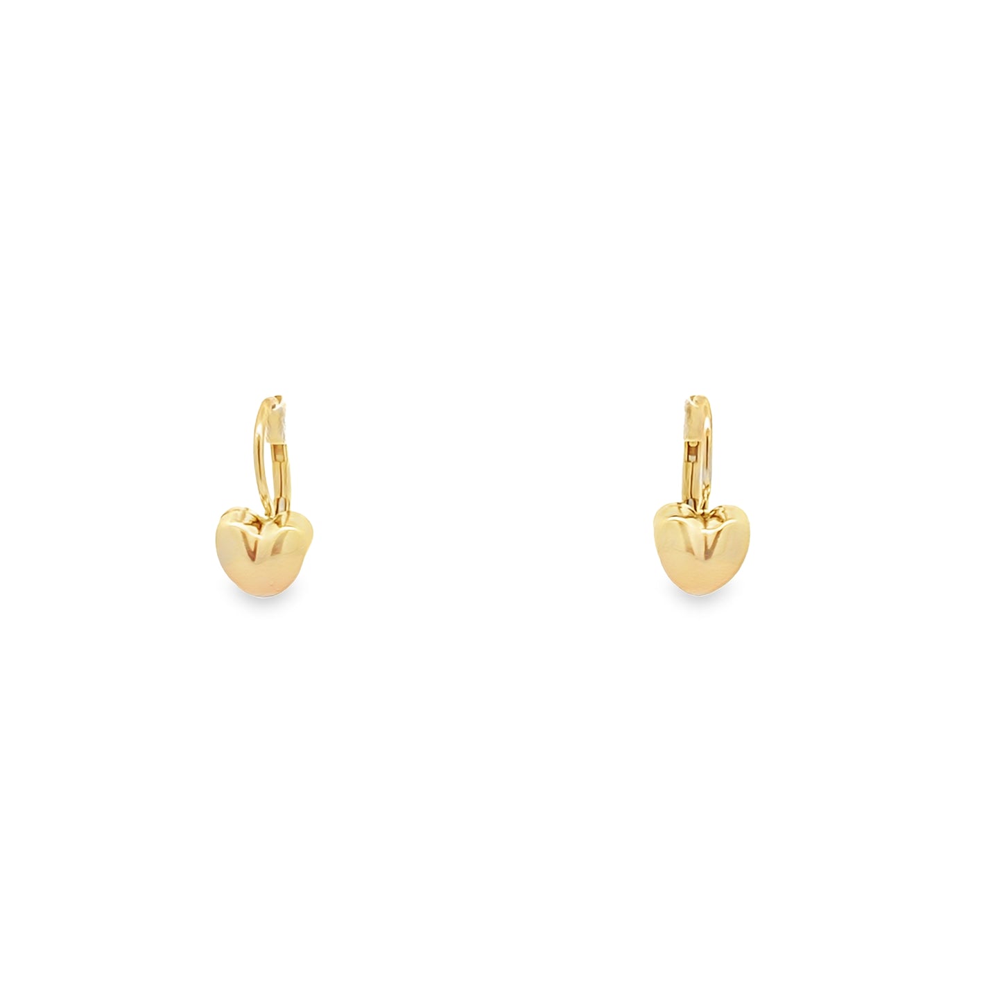 14K Yellow Gold Heart Earrings 1.5Dwt