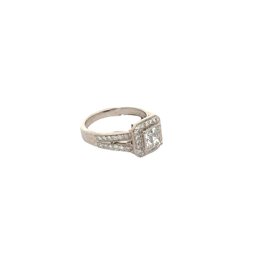 14 White Gold Diamond Engagement Ring Size 7 3.3Dwt