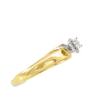 0.20Ctw 14K Yellow Gold Diamond Trio Wedding Set Size 7&10 5