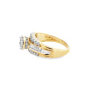 1.0Ctw 10K Yellow Gold Lds Engagement Ring Size 7 2.7Dwt