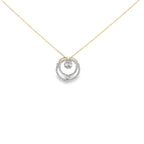 0.25Ctw 14K Yellow Diamond Pendant Necklace 18In