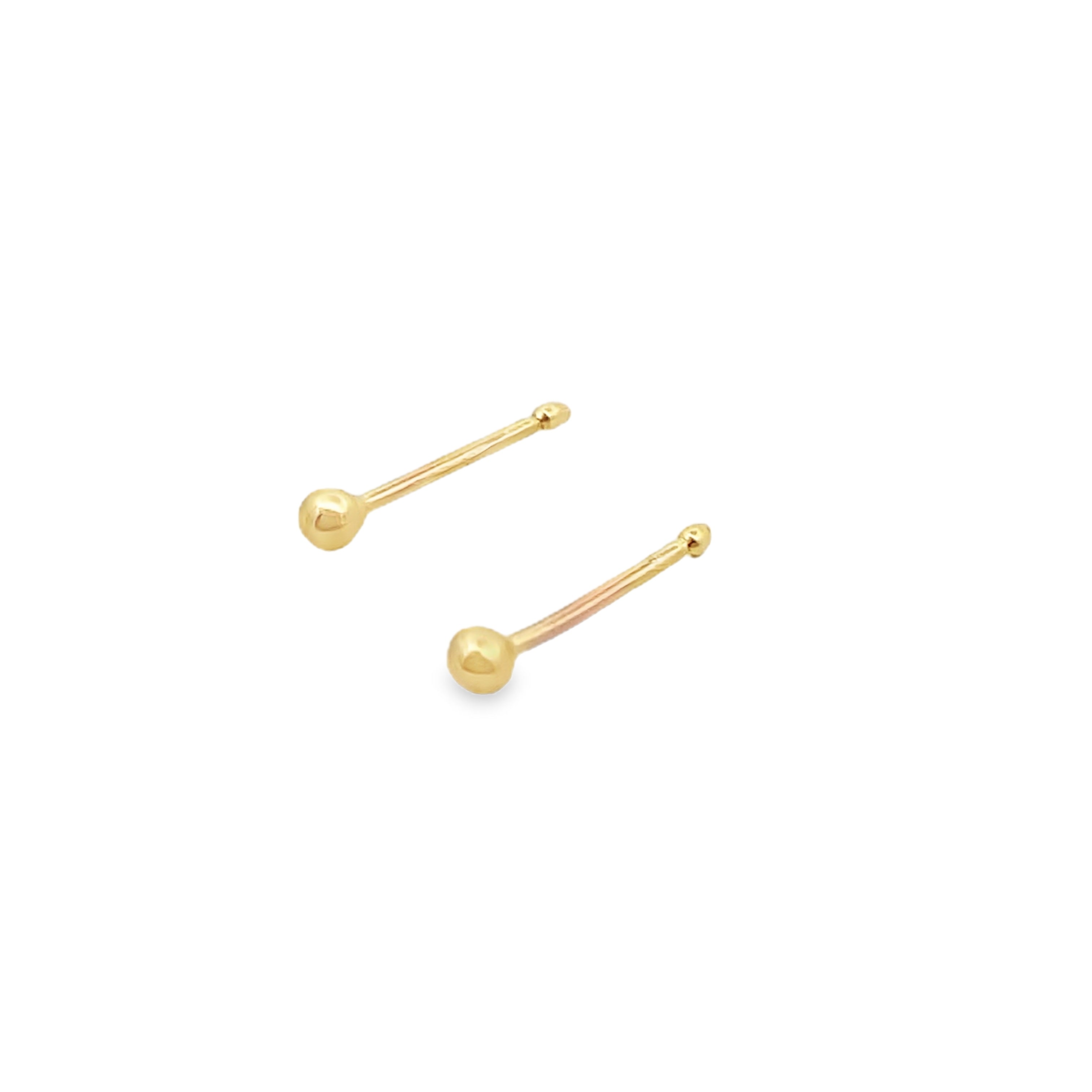 14K Yellow Gold  Stud Nose Ring
