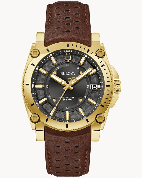 Bulova Icon Precisionist Mens Watch (97B216) Leather Strap