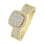 0.50Ctw 10K Yellow Gold Diamond Engagement Ring Size 7 2.3Dwt