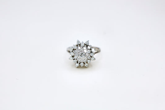 10K White Gold Diamond Fashion Ring Size 9.75 5.7Dwt