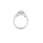 0.25Ct 10K White Gold Diamond Engagement Ring Size 7 2.0Dwt