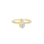 0.13Ctw 10K Yellow Gold Diamond Fashion Ring Size 7 1.3Dwt