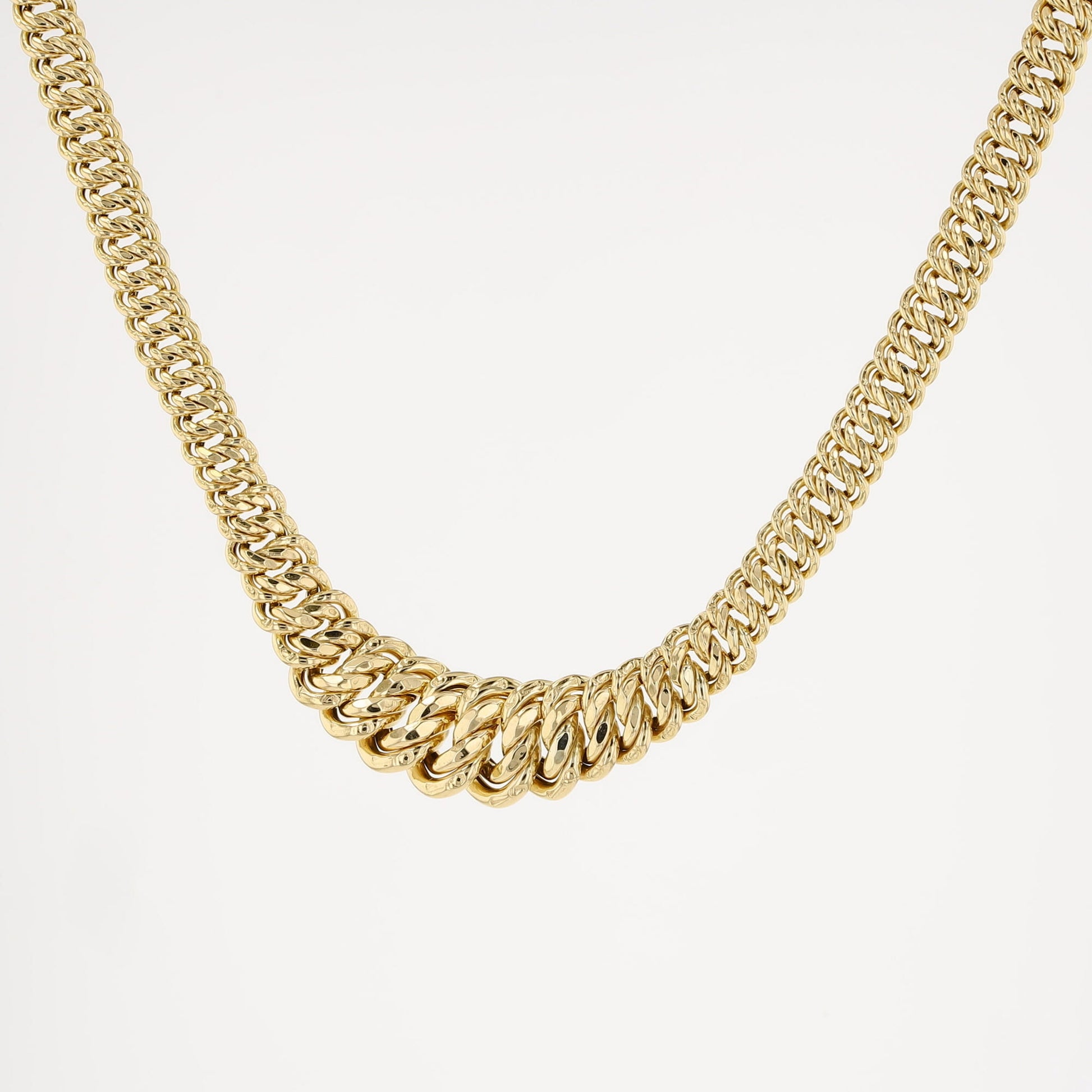10K Yellow Gold Graduated Princess Necklace 16In 9.9Dwt
