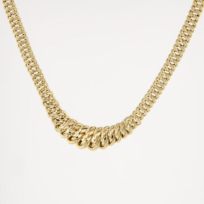10K Yellow Gold Graduated Princess Necklace 16In 9.9Dwt