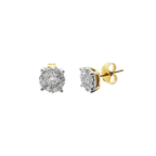 1/4Ctw 14K Yellow Gold Diamond Stud Earrings 0.6Dwt