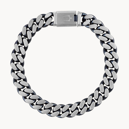 Bulova Classic Bracelet Stainless Steel With Blue Tone 10Mm 8In (Bvb1078-Slstna)