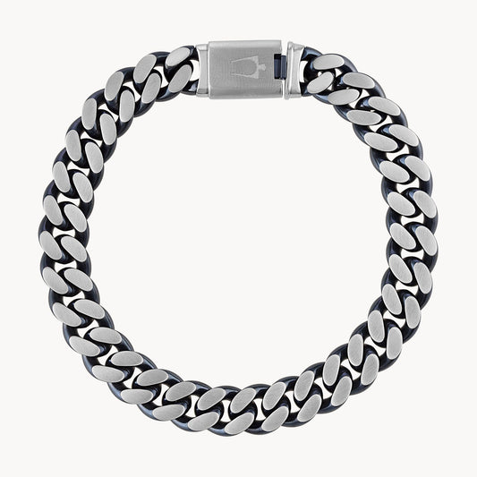 Bulova Classic Bracelet Stainless Steel With Blue Tone 10Mm 8In (Bvb1078-Slstna)
