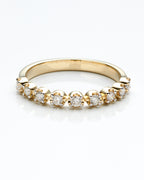 0.25Ctw 10K Yellow Gold Diamond Wedding Band Size 7  1.2Dwt