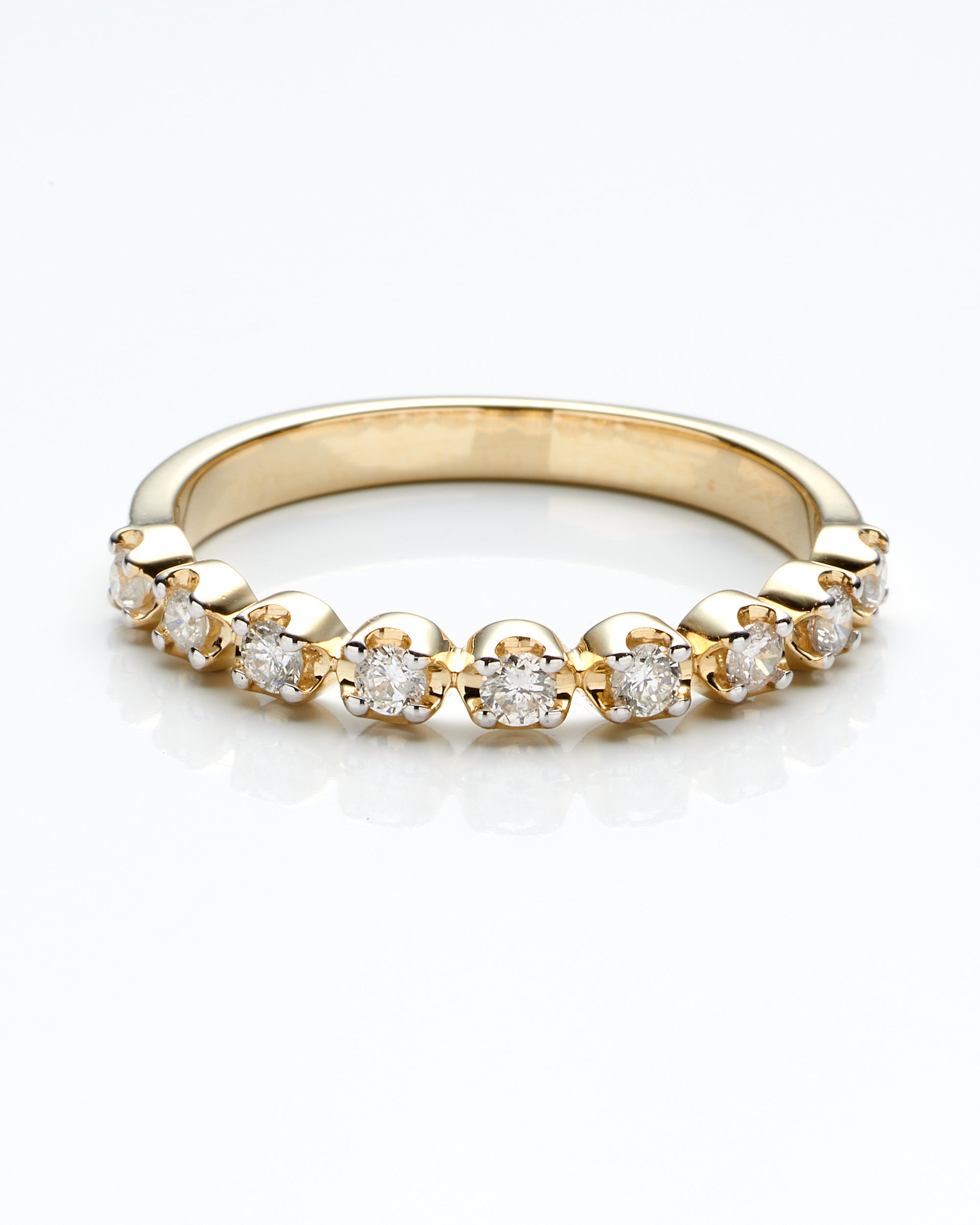 0.25Ctw 10K Yellow Gold Diamond Wedding Band Size 7  1.2Dwt